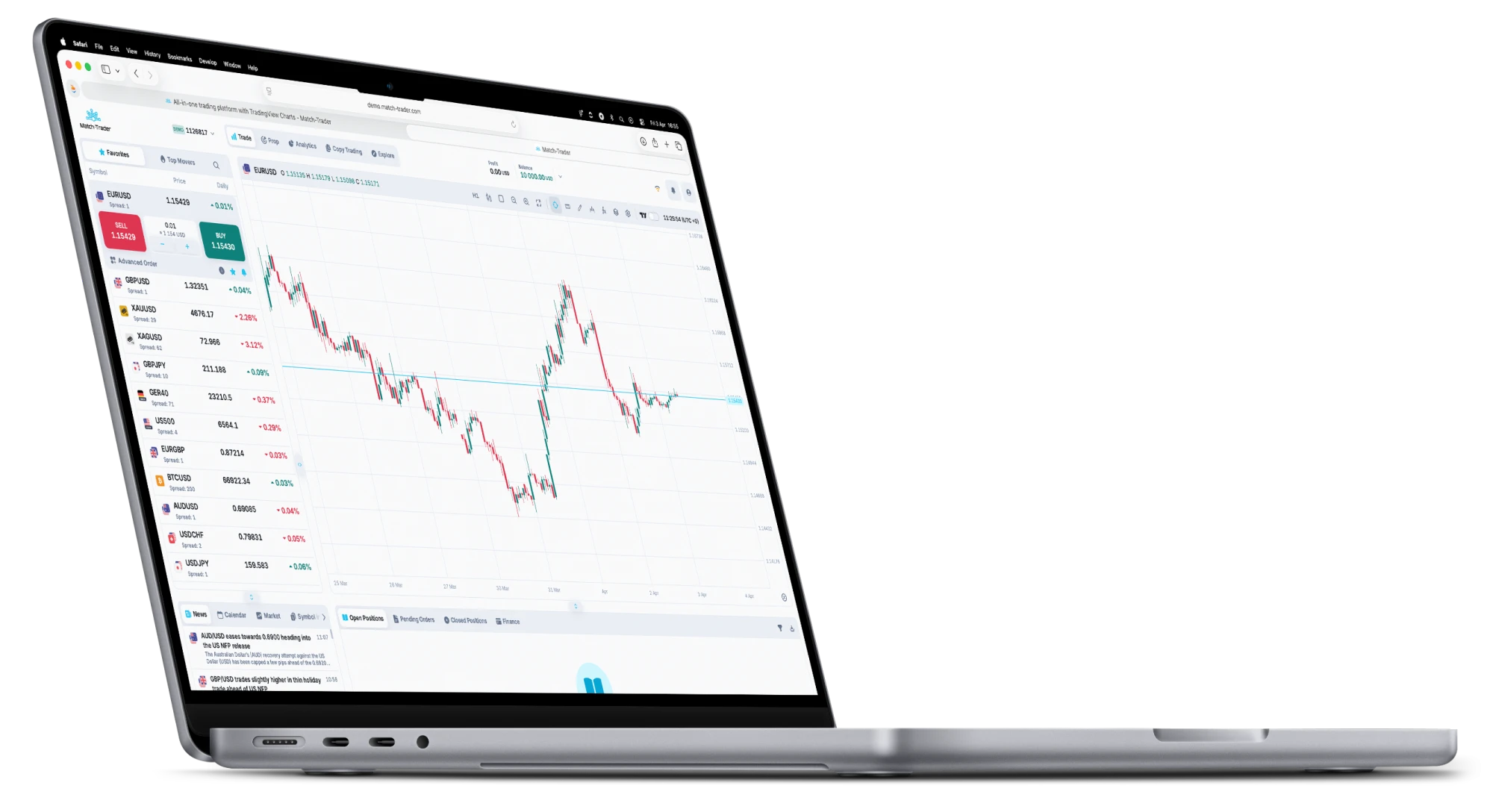 MetaTrader 5 trading platform dashboard on desktop and mobile